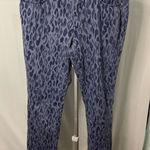 Pilcro and the Letterpress Pilcro Anthropologie Blue Wash‎ Leopard Print Skinny Jeans Photo 0