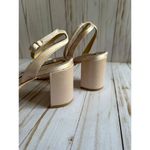 Badgley Mischka  Ivanna Platino Metallic Suede Black Heel Gem Sandals Size 10 Photo 4