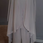 Women’s Gray Chiffon 3 Piece Mother of the Bride Formal Pant Suit Size 12 NEW Photo 0