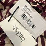 Ba&sh NEW  Groove Graphic Print Shirt Dress, Bordeaux Size 3/L Retail $295 Photo 6