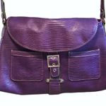 Valerie Stevens Purple Shoulder Bag with Sturdy Handles and Smooth Finish Photo 0