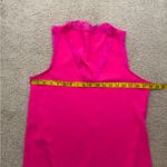 Source Unknown Women's hot Pink Lace Trim Top Photo 3