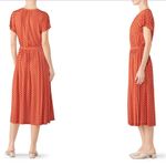 STINE GOYA Caitlin Dress Polka Dot Midi Size Medium Orange Photo 5