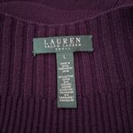 Ralph Lauren Lauren  Jewel Tone Purple Short Sleeve Knit Sweater Dress Photo 3