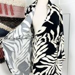 H&M Long Sleeve Floral Collared Mini Wrap Dress Beige/Black Size M Photo 6