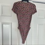 SO  floral square neck line bodysuit button up ribbed Photo 1