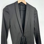 H&M Tasseled One Button Tuxedo Suit Blazer Black Women's 2 Photo 2