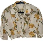 Sage THE LABEL NATURAL YELLOW WITH FLORAL DESIGN CROP TOP SMALL Photo 0