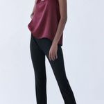 ZARA NWT Satin Silky Camisole Top Blouse Large Burgundy/ Wine Photo 1