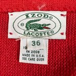 IZOD Lacoste Red Button Front Cardigan Sweater Women's Size 36 Acrylic Photo 3