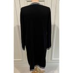 Karl Lagerfeld  Paris Black Cardigan Duster Sweater Old Money Designer Minimalist Photo 3