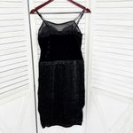 Anac by Kimi Velvet Faux Fur Sleeveless Sheath Dress Black Small Black Photo 8