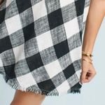 Anthropologie CLOTH & STONE x | Gingham Frayed Raw Hem Dress B +W Plaid | XL Photo 2
