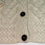 Carraigdonn Made in Ireland cable Knit 100% wool cardigan Fisherman Core sweater Photo 2