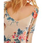Free People Francesca Floral Print Mini Dress Women's Medium Warm Ivory Boho NWT Photo 3