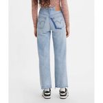 Levi's Ribcage High Rise Destructed Straight Jeans in Wash Haleys Comment US 28 Photo 15