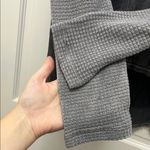 XCVI Charcoal Gray Mixed Media Textured Long Sleeve Top - Size Large Photo 6