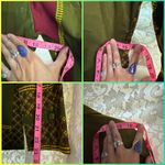 Handmade NWOT blazer from Ghana lined sz small green yellow burgundy Photo 14