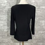 White House | Black Market  Black Draped Top Photo 2