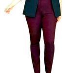 Lane Bryant Women’s Pants The Allie Ankle Slim Fit Burgundy Mid Rise Sz 24R Plus Photo 0