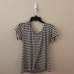 Xhilaration black and white striped tee shirt Photo 3