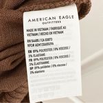 American Eagle NEW  Stretch High-Waisted Ribbed Knit Midi Skirt Brown sz Large Photo 8