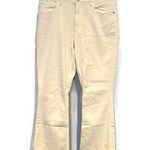 J. Jill Denim Kick Flare Anke Size 6 Pale Yellow Colored Jeans Raw Hem Photo 0
