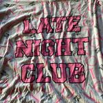 Mentally Exhausted Late Night Club Night Shirt SIZE XL White Photo 1