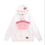 Star Towel Embroidery Gradient Hoodie size XL White Photo 0