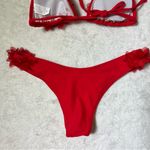 SheIn Red Frill String Halter Bikini Swimsuit Photo 7