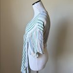 Hummingbird  striped tie-front crop top. Photo 3