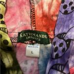 Kathmandu Imports Full Zip Multicolor Tie Dyed Hoodie Mushrooms Womens L Hippie Red Size L Photo 5