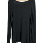 Eileen Fisher Black Scoop Neck Long Sleeve Top Viscose Minimalist Size XL Photo 1