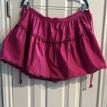 Maeve Anthropologie Tiered Scallop Mini Skirt Raspberry Women’s XL Casual Cotton Photo 1