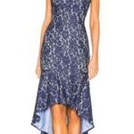 About Us NWOT Angeline High Low Hem Mermaid Ruffle Midi Dress Indigo Women's XXS Photo 0