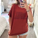 Aerie OFFLINE By  Unstoppable Red Oversized T-Shirt Photo 3