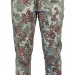 Anthropologie Nomad Camo Floral Joggers XS Olive Green Utility Boho Photo 0