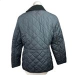 Charter Club Navy Corduroy Trim Snap Buttons Quilted Puffer Coat Jacket Sz M Photo 2