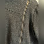 Eileen Fisher ‎ Asymmetric Zipper Jacket Wool Blend Grey Womens Small Preppy Photo 2