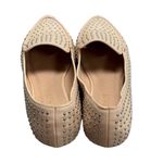 Chase and Chloe Beige Studded Pointed Toe Faux Leather Slip On Flats Size 6 Photo 3