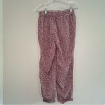 J.Crew Burgundy and White Geometric Pants women’s 4 casual preppy career comfy Photo 3