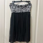 Sequin Hearts 5  Elegant Black White Lace thin tassel Dress Photo 1