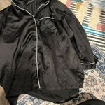 Alexander del Rossa Black Satin Button Photo 1