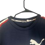 Navy Blue Puma Logo Front Long Sleeve Casual Lounge Sweat Dress Women Sz S Photo 3