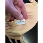 Birdsong Bikini Top Womens Medium Yellow White Polka Dot Halter Padded Swimwear Photo 5