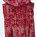 Faded Glory  Women's Off Shoulder Red‎ Paisley Dress Summer Vintage Style Size 20 Photo 0