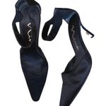 Nina Satin Ankle Strap Rhinestone Evening Heels Photo 0