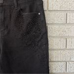 Judy Blue High Waisted Rhinestone Embellished Slim Fit Jeans in Black Size 29 Photo 7