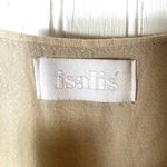 Isalis  Tan Linen Button Front Midi Dress Photo 6