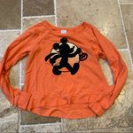 Disney Mickey Halloween Trick or Treat Pullover Sweatshirt Orange Photo 1